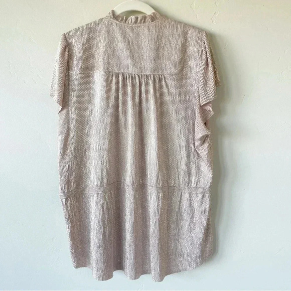 Sabina Musayev Merlaison Shine Blouse Rose Gold Size XL - Picture 5 of 6